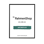 Reflexfreier schwarzer Aluminiumrahmen, matt, schmal, 40 x 80 cm - Typ 672 thumbnail