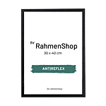 Reflexfreier Holzrahmen, Schwarz, schmal, 30 x 40 cm - Typ 840 thumbnail