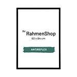 Reflexfreier schwarzer Aluminiumrahmen, glänzend, schmal, 60 x 84 cm (A1) - Typ 9017 thumbnail
