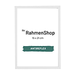 Reflexfreier Holzrahmen, Weiß, schmal, 15 x 21 cm (A5) - Typ 860 thumbnail