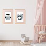 Galeriewand fürs Kinderzimmer, 2 massive Eichenholzrahmen (Blush) thumbnail