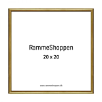 Goldener Aluminiumrahmen, glänzend, schmal, 20 x 20 cm - Typ 9012 thumbnail
