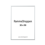 Weißer Aluminiumrahmen, glänzend, schmal, 30 x 90 cm - Typ 9006 thumbnail