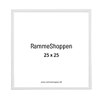 Weißer Aluminiumrahmen, glänzend, schmal, 25 x 25 cm - Typ 9006 thumbnail