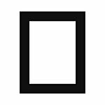 Passepartout, sort med hvid kerne, 20 x 25 cm til 15 x 20 cm billede thumbnail