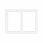 Passepartout, neutral frost hvid, 18 x 24 cm til 2 stk. 10 x 15 cm billeder thumbnail