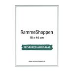 Reflexfreier silberner Aluminiumrahmen, matt, schmal, 18 x 46 cm - Typ 670 thumbnail