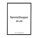 Schwarzer Aluminiumrahmen, matt, schmal, 30 x 60 cm - Typ 672 thumbnail