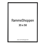 Schwarzer Aluminiumrahmen, matt, schmal, 35 x 50 cm, Typ 672 thumbnail