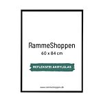 Reflexfreier schwarzer Aluminiumrahmen, matt, schmal, 60 x 84 cm (A1) - Typ 672 thumbnail