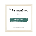 Reflexfreier Holzrahmen, Birkenholz, schmal, 80 x 80 cm - Typ 811 thumbnail
