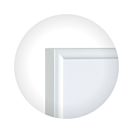Weißer Aluminiumrahmen, glänzend, schmal, 60 x 60 cm – Typ 9006 thumbnail