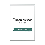 Reflexfreier weißer Aluminiumrahmen, glänzend, schmal, 30 x 45 cm - Typ 9006 thumbnail