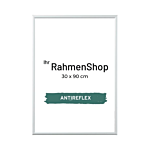 Reflexfreier weißer Aluminiumrahmen, glänzend, schmal, 30 x 90 cm - Typ 9006 thumbnail
