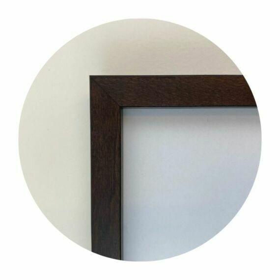 Reflexfreier Holzrahmen, Braun, schmal, 60 x 80 cm - Typ 830