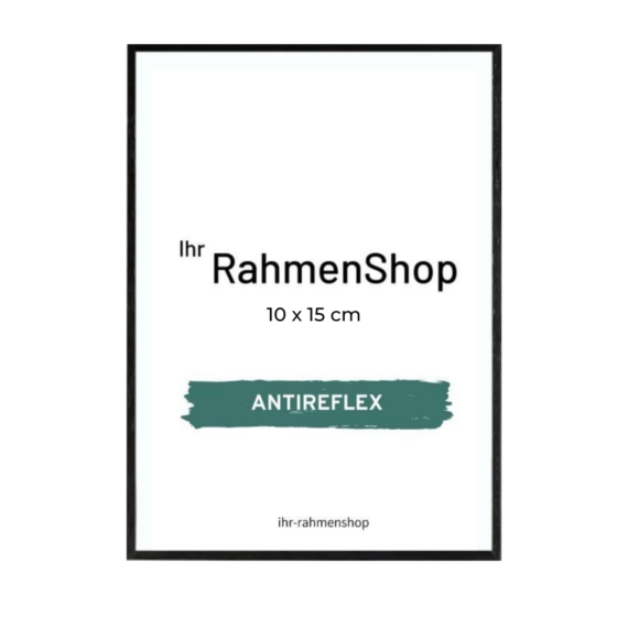 Reflexfreier Holzrahmen, Schwarz, schmal, 10 x 15 cm - Typ 840