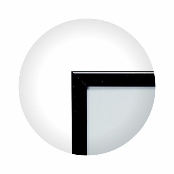 Reflexfreier schwarzer Aluminiumrahmen, glänzend, schmal, 60 x 84 cm (A1) - Typ 9017