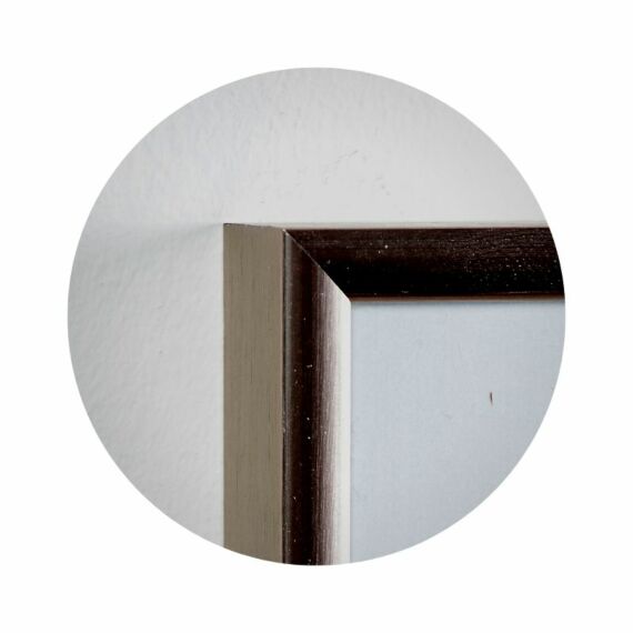 Silberner Aluminiumrahmen, glänzend, schmal, 15 x 21 cm (A5) – Typ 9013