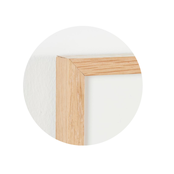 Bilderrahmen aus massivem Eichenholz, schmal, 20 x 20 cm - Typ 320