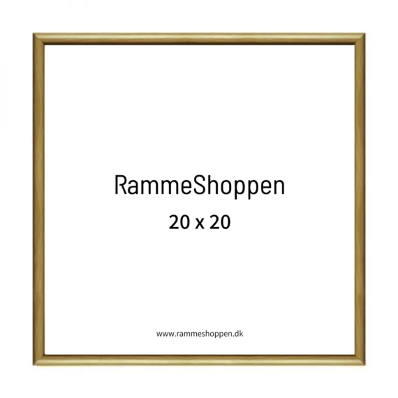 Goldener Aluminiumrahmen, glänzend, schmal, 20 x 20 cm - Typ 9012