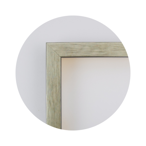 Rahmenleiste in Holz, Silber mit schwarzer Seite - Typ 5720-07