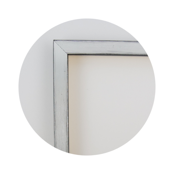 Rahmenleiste in Holz, Silber mit schwarzer Seite - Typ 6215-05