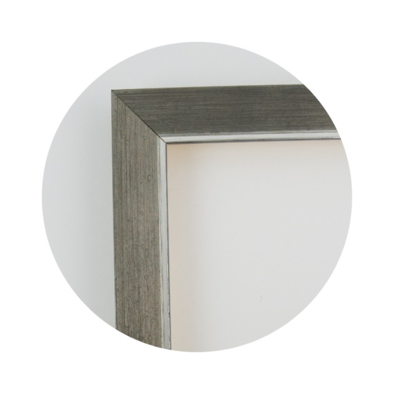 Rahmenleiste in Holz, Dunkel Silbermetallic - Typ 6470-06