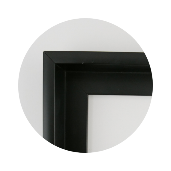 Schattenfugenrahmen DUO in Matt-Schwarz - Typ 4555-002