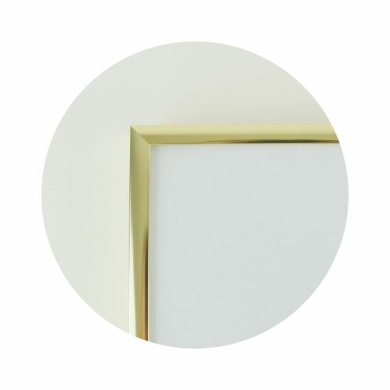 Reflexfreier goldener Aluminiumrahmen, glänzend, schmal, 10 x 15 cm - Typ 9012