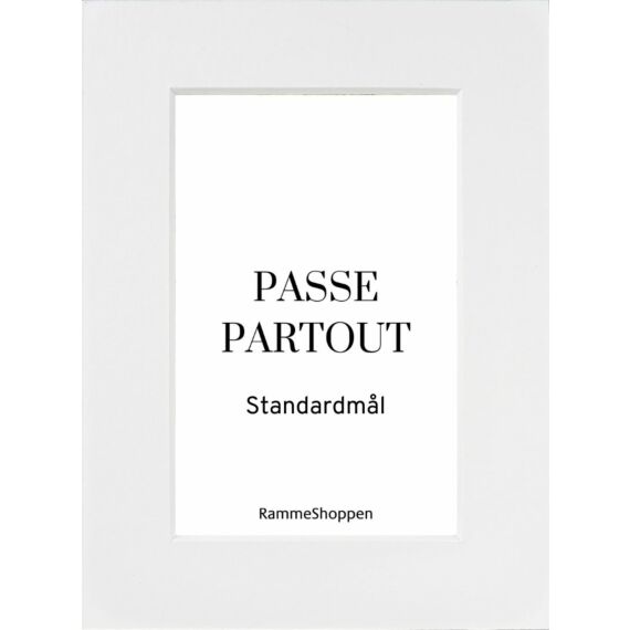 porcelæn hvid passepartout i standardmål