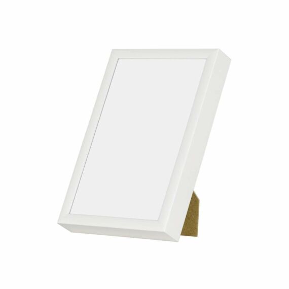 Weiße Aluminium-Bilderrahmen, glänzend, schmal, 10 x 15 cm, Typ 9006
