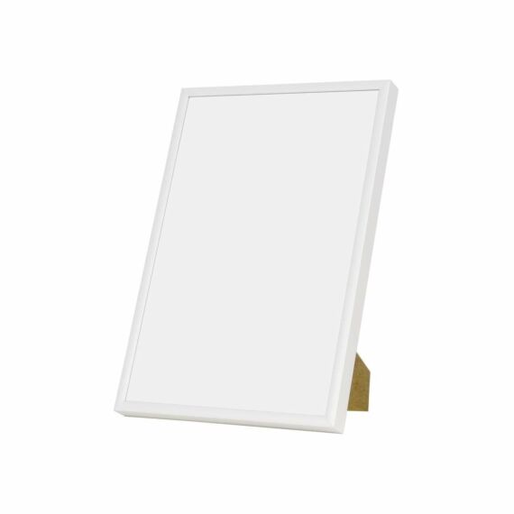 Weißer Aluminiumrahmen, glänzend, schmal, 20 x 30 cm - Typ 9006