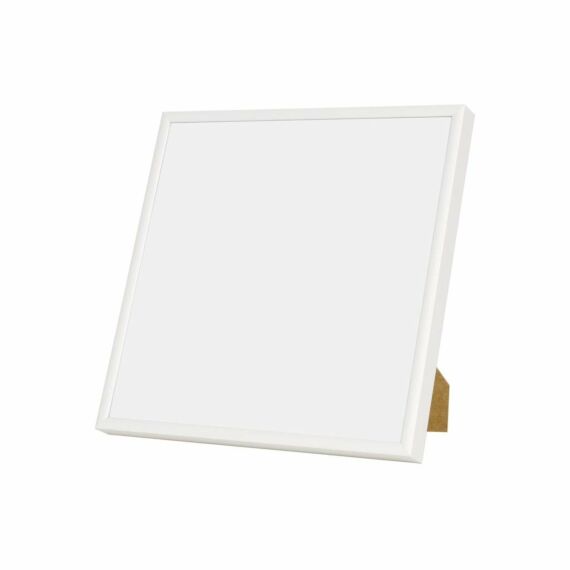 Weißer Aluminiumrahmen, glänzend, schmal, 25 x 25 cm - Typ 9006