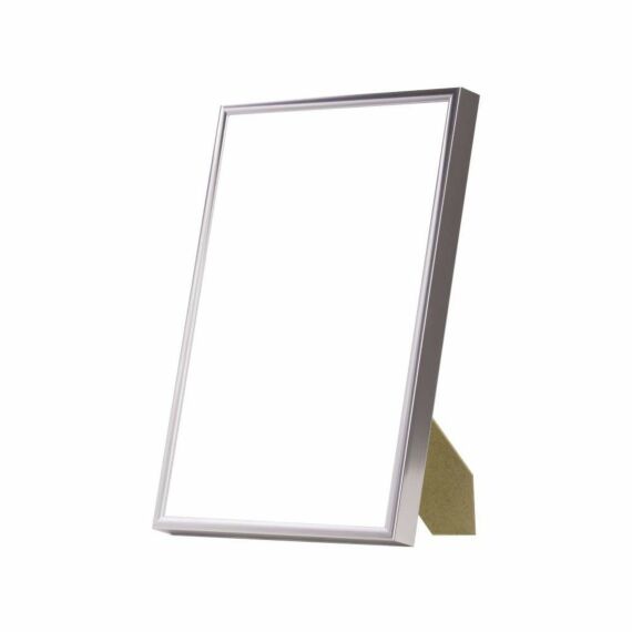 Silberner Aluminiumrahmen, glänzend, schmal, 15 x 21 cm (A5) – Typ 9013