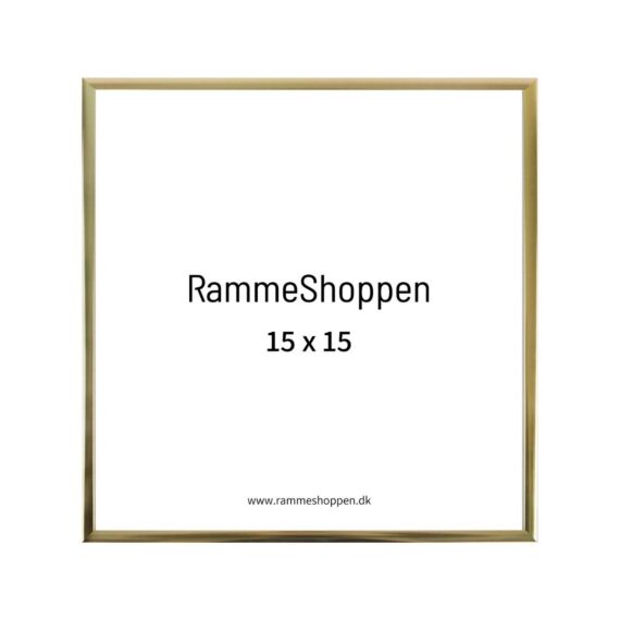 guld aluramme 15x15 cm