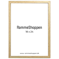 MDF Rahmen, Eichenholz, schmal, 18 x 24 cm - Typ 0212