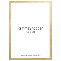 MDF Rahmen, Eichenholz, schmal, 42 x 60 cm (A2) - Typ 0212