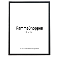 MDF Rahmen, Schwarz, schmal, 18 x 24 cm - Typ 2012