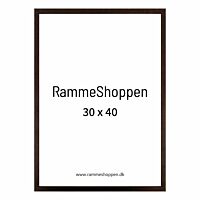 Sort ramme, Mat træ, 30x40 cm