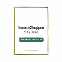 Reflexfreier goldener Aluminiumrahmen, glänzend, schmal, 91,5 x 122 cm - Typ 9012
