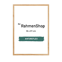 Reflexfreier Holzrahmen, massives Eichenholz, schmal, 18 x 57 cm - Typ 320
