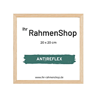 Reflexfreier Holzrahmen, massives Eichenholz, schmal, 20 x 20 cm - Typ 320