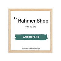 Reflexfreier Holzrahmen, massives Eichenholz, schmal, 40x40 cm - Typ 320