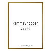 Goldener Aluminiumrahmen, matt, schmal, 21 x 30 cm (A4) - Typ 9043