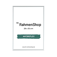 Reflexfreier silberner Aluminiumrahmen, matt, schmal, 28 x 35 cm - Typ 670
