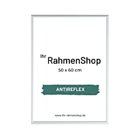Reflexfreier silberner Aluminiumrahmen, matt, schmal, 50 x 60 cm - Typ 670