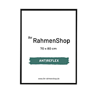 Reflexfreier schwarzer Aluminiumrahmen, matt, schmal, 70 x 80 cm – Typ 672 