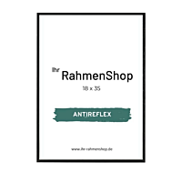Reflexfreier Holzrahmen, Schwarz, schmal, 18 x 35 cm - Typ 840
