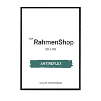 Reflexfreier Holzrahmen, Schwarz, schmal, 30 x 90 cm - Typ 840