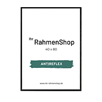 Reflexfreier Holzrahmen, Schwarz, schmal, 40 x 80 cm - Typ 840